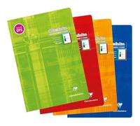 Clairefontaine 36138C Un Cahier Agrafé - A4 21x29,7 cm - 48 Pages Réglure 4 couleurs Spéciale DYS Interligne 3mm - Papier Blanc 90 g - Couverture Carte Pelliculée - Couleur Aléatoire
