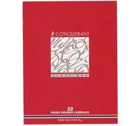 Cahier d'écriture CONQUÉRANT - Grand carreaux - 17x22 - 32 pages - 3mm - 90g