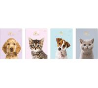 Cahier d'écriture Interdruk A5 16 feuilles quadrillées Enfants animaux 4 motifs 1 pièce