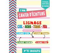 Cahier D'écriture Lignage Ciel Herbe Terre Feu 2 mm: Carnet Vierge Avec 100 Pages Lignées En Couleur. Grand Format. Pour La Pratique De L’écriture ... Les Enfants Débutants Et DYS.