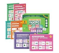 Cahier d'écriture manuscrite pour enfants avec guides de lettres en relief pour crayons, entraînement et esquisse artistique, carnet de dessin pour enfants