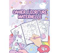 Cahier d'ecriture maternelle: Livre de coloriage Licorne ABC - Cahier d'écriture pour Motricité fine Cadeau pour les filles à partir de 4 ans - Préparation à la maternelle et au jardin d'enfants