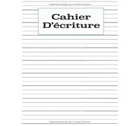 Cahier D'écriture: Papier d'écriture de maternelle avec des lignes pour les enfants ABC , 8 in x 10 in 110 papier pratique d'écriture manuscrite avec des lignes pointillées