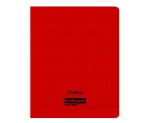 Cahier d'écriture piqué 8000 POLYPRO 17x22 cm 32 pages DL 3mm IV 90 g - Rouge