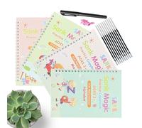 Cahier d'Écriture pour | 4 Cahiers d'Entraînement à l'Écriture à Lettres Rainurées | Cahier de Graphisme Maternelle | pour Maternelle Éducation à la Maison École Salle de Classe Garderie Voyage