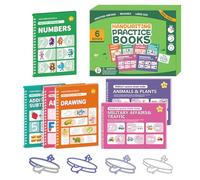 Cahier d'écriture pour avec rainures | Jeux éducatifs réutilisables | Cahier pour pratique de calligraphie et contrôle du stylo pour et filles, enseignants, école maternelle