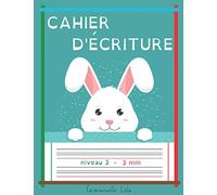 Cahier d'écriture: pour DYS | Votre enfant améliorera ses capacités à l'écrit en répétant ses acquis scolaires à la maison grâce à ce cahier spécialement adapté à ses besoins | Lignes de couleur | 3mm