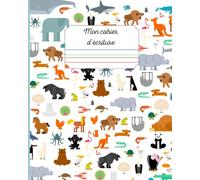 Cahier d'ECRITURE pour ENFANTS DYS avec réglure COULEUR (Ciel- Herbe- Terre- Feu): Adapté pour l'APPRENTISSAGE et les élèves souffrant de handicap| ... HYPOTONIE MUSCULAIRE,...Décor : ANIMAUX