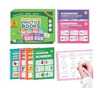 Cahier d'Écriture Rainuré,Cahiers Éducatifs | Cahier de Pratique de Contrôle du Stylo | pour Garçons Filles Enseignants Maternelle École à la Maison Voyage Été