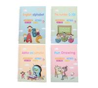 Cahier D'écriture Rainuré pour Garçon et Filles, Pratique D'anglais | Carton Blanc, Stylo et Recharge Inclus, Entraînement Calligraphie, Livre Scolaire pour Lettres et Maths