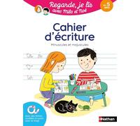 Cahier d'écriture - Regarde, je lis avec Mila et Noé - Apprentissage minuscules et majuscules pour enfants 5 ans et plus