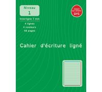 Cahier d'écriture spécial enfant DYS - idéal pour dyspraxie, dysgraphie et dyslexie: Avec repères visuels colorés et interligne de 7 mm - pour les ... d'espace pour leurs lettres de grande taille
