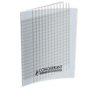 Cahier Deficients Visuels Conquerant Agrafe 170X220 96P 90G Seyes 2,5Mm Polypro Incolore