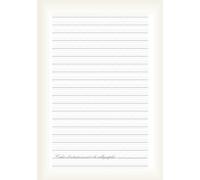 Cahier d'entraînement à la calligraphie - Papier blanc, 20 lignes, Impression recto-verso, 101 pages, Format A5 (Format compact)