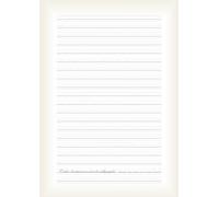 Cahier d'entraînement à la calligraphie - Papier blanc, 20 lignes, Impression recto-verso, 101 pages, Format A4 (Grand format)