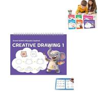 Cahier d'entraînement à l'écriture rainurée magique réutilisable avec rainures 3D pour apprendre à écrire des chiffres et des lettres avec rainures pour la calligraphie maternelle
