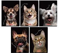 Cahier des animaux A5/60K quadrillé avec marge (10 exemplaires)