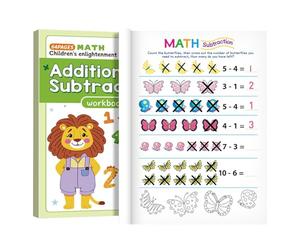 Cahier d'exercices Addition et Soustraction,64 Pages d'Activités Ludiques et Interactives - Matériel Éducatif pour la Maternelle,Pour la Classe, la Maison, l'Aire de Jeux, les Voyages, les Fêtes et