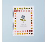 Cahier d'exercices aquarelle Fleurs par Emily Lex Studio, 12 illustrations esquissées adaptées aux débutants, pages spiralées qui restent plates, 16,5 x 22,9 cm, papier aquarelle 120lb