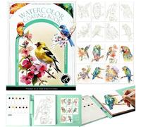 Cahier d'exercices d'aquarelle 2026 - Kit créatif pour soulager le stress - Kit de peinture à l'aquarelle pour débutants et amateurs