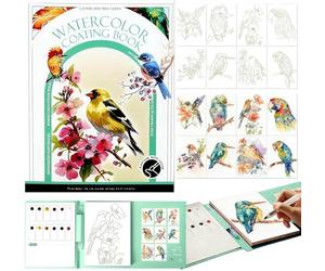 Cahier d'exercices d'aquarelle 2026 - Kit créatif pour soulager le stress - Kit de peinture à l'aquarelle pour débutants et amateurs