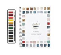 Cahier d'exercices d'aquarelle, cahier d'exercices d'aquarelle pour débutants, 12 couleurs avec pinceau, fournitures de peinture, cadeaux d'art et d'artisanat pour adolescents, adultes