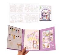 Cahier d'exercices d'aquarelle - Calm Down Art Activité, ensemble de cahiers d'exercices de peinture à l'aquarelle, livre d'art étudiant, livre pour femmes, pour adolescentes, femmes, étudiants