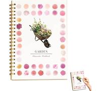 Cahier d'exercices d'aquarelle facile à peindre avec des scènes de nature - Pages à spirales dispersées pour les débutants - Fournitures d'art - Cadeau idéal pour tous les amateurs d'aquarelle (jardin