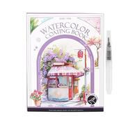 Cahier d'exercices d'aquarelle - Livre d'activités de peinture, bloc-notes d'entraînement artistique | Pages d'exercice créatives calmes et relaxantes, kit de collection de feuilles d'apprentissage