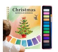 Cahier d'exercices d'aquarelle | Livres d'aquarelle pour adultes débutants avec 12 couleurs, kit de peinture de coloriage, dessin pour adolescents, voyages, maison, apprentissage, débutants, école