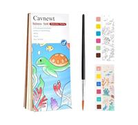 Cahier d'exercices d'aquarelle, livres de coloriage aquarelle, motifs princesse et animaux, fournitures de carnet de croquis créatif, marque-pages, petit bloc de dessin pour artiste, maison, voyage