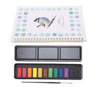 Cahier D'exercices D'Aquarelle, Pages Amovibles pour une Pratique Facile avec un Pinceau Aquarelle de 12 Couleurs, Conçu pour L'éveil des Enfants et la Culture des Talents (Des oiseaux)