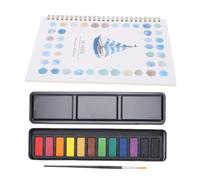 Cahier D'exercices D'Aquarelle, Pages Amovibles pour une Pratique Facile avec un Pinceau Aquarelle de 12 Couleurs, Conçu pour L'éveil des Enfants et la Culture des Talents (Bord de mer)