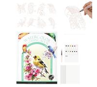 Cahier d'Exercices d'Aquarelle pour Adultes - Portable à Triple - Kit de Carnet d'Aquarelle et Coloriage pour,Pour Artistes École à la Maison Voyage Bureau Méditation Noël