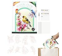 Cahier d'exercices d'aquarelle pour adultes - Portable et relaxant à 3 plis - Kit de carnet de coloriage pour enfants, pour la relaxation, la méditation, l'école, les voyages, le bureau, le dessin, la