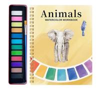 Cahier d'exercices d'aquarelle pour débutants | Livres d'aquarelle pour adultes débutants avec 12 couleurs, kit de fournitures artistiques pour le dessin, l'apprentissage, les adolescents, usage