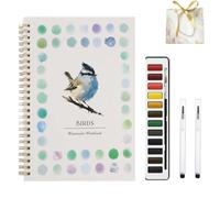 Cahier d'exercices d'aquarelle pour débutants - Scènes de nature - Set de peinture pour adultes et adolescents Bird Series