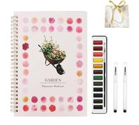 Cahier d'exercices d'aquarelle pour débutants - Scènes de nature - Set de peinture pour adultes et adolescents Garden Series