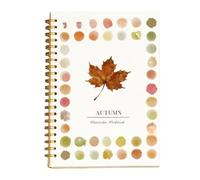 Cahier d'exercices d'aquarelle prismatique pour enfants et adultes avec kit de peinture avec aquarelles et pinceaux, carnet de croquis à spirales, pages à thème à spirales adaptées aux débutants
