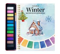 Cahier D'exercices D'aquarelle,Watercolor Workbook,Kit D'apprentissage Artistique,Livres D'aquarelle Adaptés Aux Débutants,pour Adultes et Enfants(F,2)