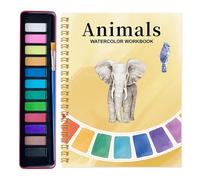 Cahier D'exercices D'aquarelle,Watercolor Workbook,Kit D'apprentissage Artistique,Livres D'aquarelle Adaptés Aux Débutants,pour Adultes et Enfants(A,2)