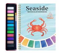 Cahier D'exercices D'aquarelle,Watercolor Workbook,Kit D'apprentissage Artistique,Livres D'aquarelle Adaptés Aux Débutants,pour Adultes et Enfants(H,2)