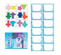 Cahier d'exercices de démonstration de formes géométriques multifonction pliable en papier avec cordes de traction pour l'école à la maison, les activités de connexion parents-enfants