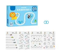 Cahier D'exercices De Développement L'écriture Manuscrite Pour 'âge Préscolaire Avec 64 Feuilles Papier Effaçable 3 À 6 Ans Pratique 'écriture Tout-petits Outil