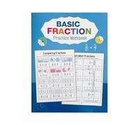 Cahier d'exercices de mathématiques fractions pour enfants - 32 pages d'activités éducatives de coloriage et de résolution de problèmes, carnet de dessin d'apprentissage facile à transporter
