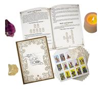 Cahier d'exercices de tarot - Carnet de lecture de cartes, étui d'accessoires synthétiques de haute qualité, cahier d'exercices de sorcière vintage pour l'astrologie | Divination Guidage Méditation Ri
