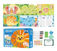 Cahier d'exercices d'écriture préscolaire, cahier d'exercices intelligent Scribble | Pratique Scribblesmart,Classeur de suivi effaçable, classeur éducatif pour c