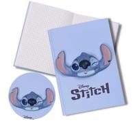 Cahier - Disney - Stitch - Couverture rigide bleue - Format A5 - Grands carreaux Seyès