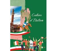 Cahier d'Italien: cahier de notes, carnet de notes, notebook, format A4 (8,27 x 11,69 po), Grands carreaux avec marge, 108 pages, N&B, couverture souple et brillante