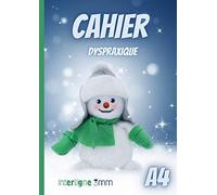 Cahier Dyspraxique: Cahier Dyspraxie Cahier Dysgraphie Cahier Dyslexique Interligne De 3mm Pour Apprentissage Grand Format Standard A4 100 Pages Fabrication Francaise